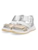 rieker Leren haksandalen zilverkleurig/goudkleurig