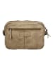 HIDE & STITCHES Leren schoudertas "Paint Rock" taupe - (B)25 x (H)18 x (D)5,5 cm