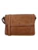 HIDE & STITCHES Leren schoudertas "Inspired by Country" cognackleurig - (B)24 x (H)19 x (D)10 cm
