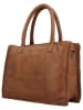 HIDE & STITCHES Leder-Henkeltasche "Inspired by Country" in Cognac - (B)31 x (H)24 x (T)12 cm