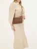 HIDE & STITCHES Leder-Umhängetasche in Hellbraun - (B)23 x (H)15 x (T)7 cm