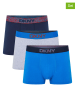 DKNY 3er-Set: Boxershorts in Blau/ Hellgrau/ Dunkelblau