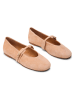 Steve Madden Leren ballerina's met bandje beige