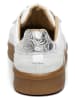Steve Madden Skórzane sneakersy w kolorze srebrno-białym