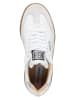 Steve Madden Skórzane sneakersy w kolorze srebrno-białym