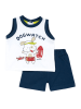 Chicco 2-delige outfit wit/donkerblauw