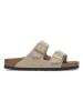 Birkenstock Leder-Pantoletten "Arizona" in Beige