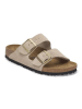 Birkenstock Skórzane klapki "Arizona" w kolorze beżowym