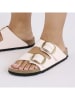 Birkenstock Leder-Pantoletten "Arizona" in Rosa