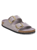 Birkenstock Leder-Pantoletten "Arizona" in Lila - Weite S