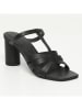 CALANK Leren slippers zwart