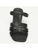 CALANK Leren slippers zwart