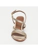 CALANK Leder-Sandaletten in Gold