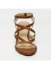 CALANK Leren haksandalen bruin