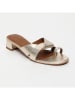 CALANK Leder-Pantoletten in Gold
