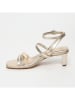 CALANK Leder-Sandaletten in Gold