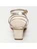 CALANK Leder-Sandaletten in Gold