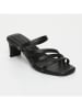 CALANK Leren slippers zwart