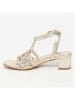 CALANK Leder-Sandaletten in Gold