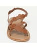 CALANK Leder-Sandalen in Hellbraun