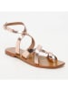 CALANK Leren sandalen lichtroze