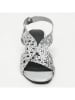 CALANK Leder-Sandaletten in Silber