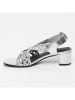 CALANK Leder-Sandaletten in Silber