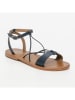 CALANK Leren sandalen zwart