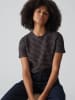 OPUS Shirt donkerblauw/lichtbruin