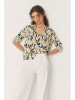 SKFK Bluse "Asune" in Creme/ Schwarz/ Gelb