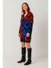 SKFK Gebreide jurk zwart/rood/blauw