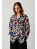 SKFK Bluse "Amagoia" in Creme/ Blau