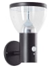 Brilliant LED-Solar-Wandleuchte "Tulip" in Schwarz - (B)16 x (H)24,5 x (T)17,5 cm
