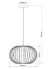 Brilliant Hanglamp "Enca" naturel - (H)120 x Ø 40 cm