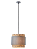 Brilliant Lampa wisząca "Waterlilly" w kolorze szaro-beżowym - wys. 150 x Ø 35 cm