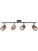 Brilliant Deckenleuchte "Santy" in Schwarz/ Hellbraun - (B)75 x (H)7,7 x (T)19,8 cm