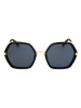 Marc Jacobs Damen-Sonnenbrille in Schwarz/ Dunkelblau/ Gold
