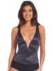 Magic Bodyfashion Shape-Top "Gloss Low Plunge Top" in Anthrazit