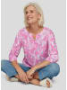 Rabe Bluse in Rosa/ Weiß