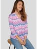 Rabe Bluse in Hellblau/ Rosa