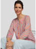 Rabe Bluse in Hellblau/ Orange