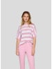 Rabe Pullover in Rosa/ Weiß