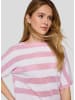 Rabe Pullover in Rosa/ Weiß
