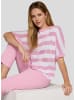 Rabe Pullover in Rosa/ Weiß