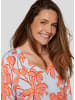 Rabe Bluse in Hellblau/ Orange