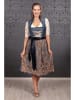 Edelnice Dirndl "Estelle" in Blau/ Champagner