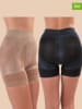 Anaissa 2er-Set: Shape-Shorts in Beige/ Schwarz
