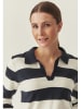 TATUUM Pullover in Weiß/ Dunkelblau