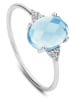 DIA DIAMONDS Silber-Ring mit Diamanten und Edelsteinen