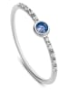 DIA DIAMONDS Zilveren ring met parel en diamanten